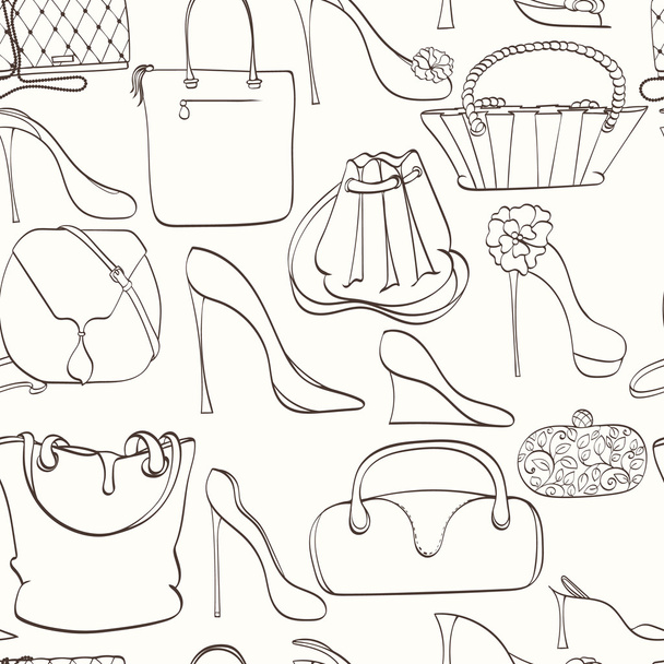 Seamless bag pattern - Вектор,изображение