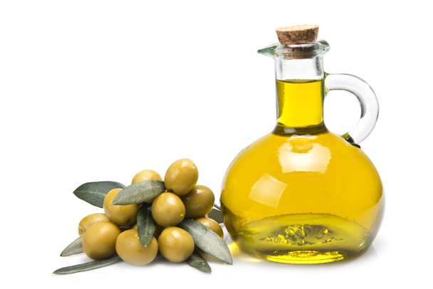 Premium olive oil and olives. - Photo, Image