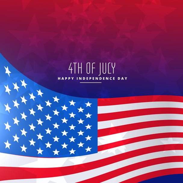 4th of july wavy flag background - Vecteur, image