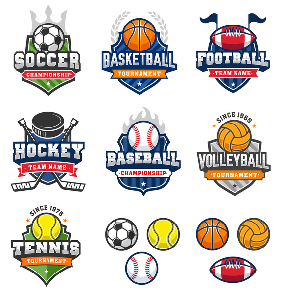 ビンテージ ベクトルの混合スポーツロゴ - ベクター画像
