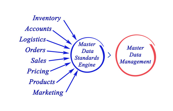 Διάγραμμα της διαχείρισης δεδομένων Master - Φωτογραφία, εικόνα