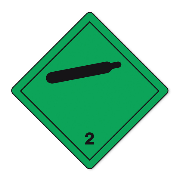 Gefahrstoffe Zeichen Symbol entzündliche Schädel radioaktives Gefahrengas - Vektor, Bild