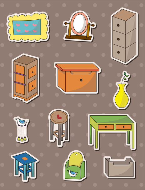 furniture stickers - Vettoriali, immagini