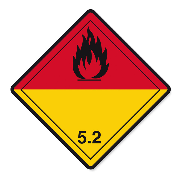 Hazardous substances signs icon flammable skull radioactive hazard fire - Vector, Image
