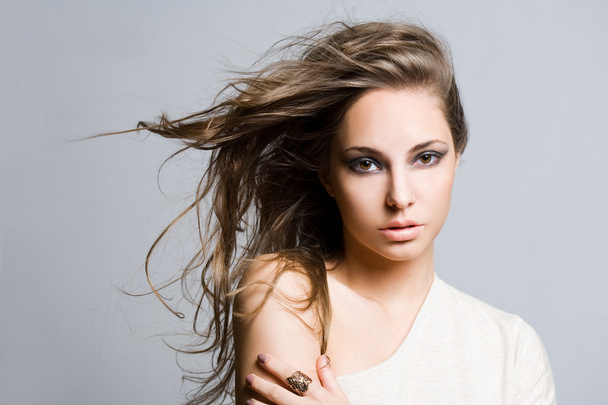 Gorgeous young brunette woman. - 写真・画像