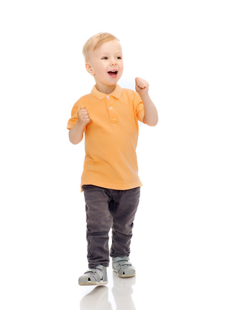 happy little boy in casual clothes - 写真・画像