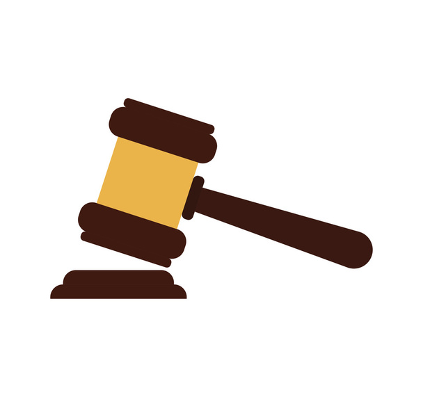 Hamer pictogram. Recht en rechtvaardigheid ontwerp. Vectorafbeelding - Vector, afbeelding