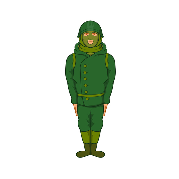 Green military camouflage uniform icon - Vector, Imagen