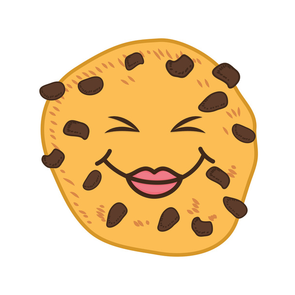 Cookie cartoon icon. Bakery design. Vector graphic - Вектор,изображение