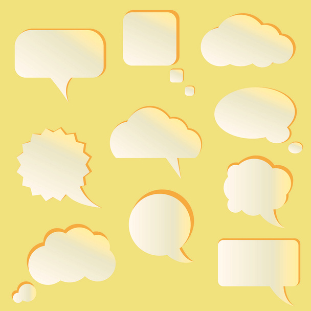 empty speech bubbles, for your design, 3d, colorful, bright - Διάνυσμα, εικόνα