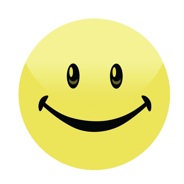 Happy Smiley Face Button Badge Vector - Vektor, Bild