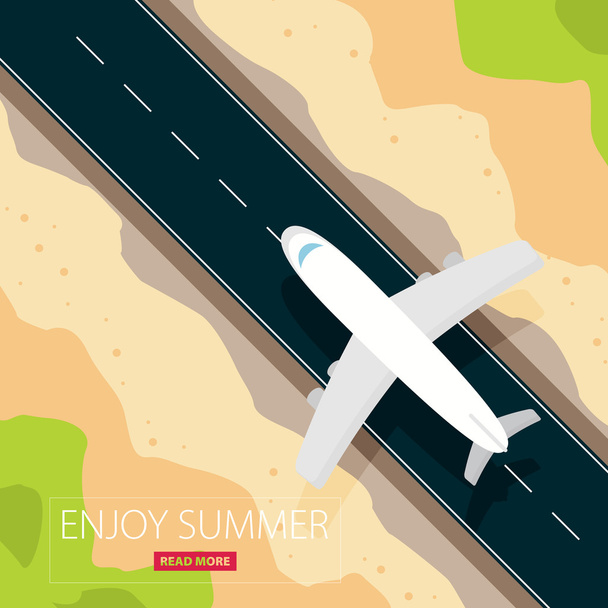 Air tourism. Summer holidays concept - Vetor, Imagem