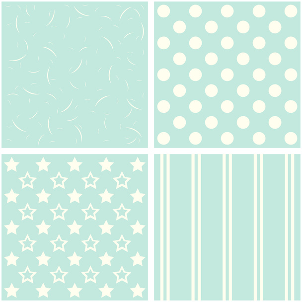 set of four different retro pattern - Vecteur, image