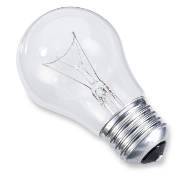 Edison screw light bulb isolated on white with clipping path - Photo, Image
