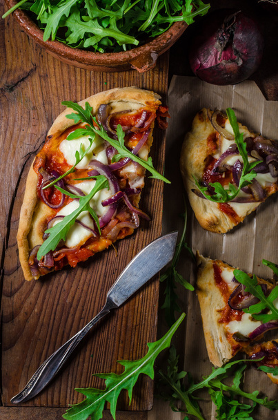 Homemade square pizza - Foto, imagen