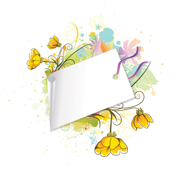 ilustracja kwiat kwiatowy zakupów w tagu - Wektor, obraz