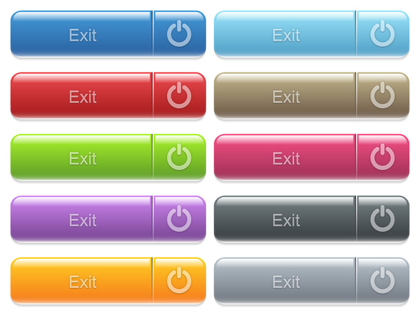 Sair legendado menu conjunto de botões
 - Vetor, Imagem
