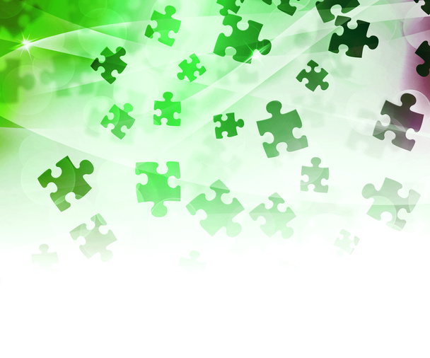 groene abstracte puzzel achtergrond - Foto, afbeelding