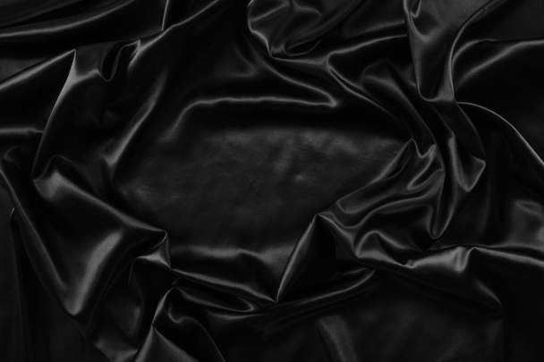 Fekete selyem szövet - Fotó, kép