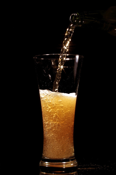 Beer pouring into a glass - Photo, Image