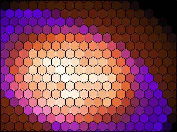 Star low poly hexagon style vector mosaic background - Vector, Image