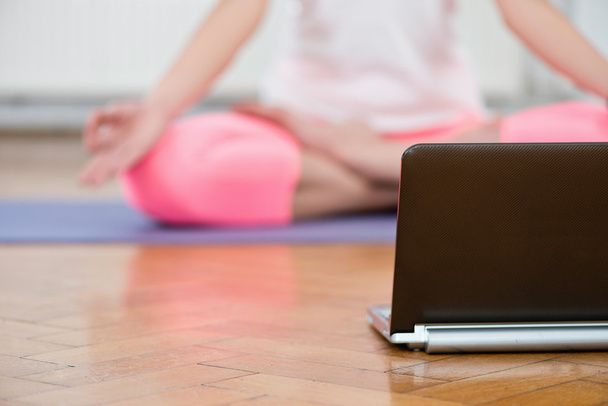 Virtual Yoga Instructor at home - Photo, Image