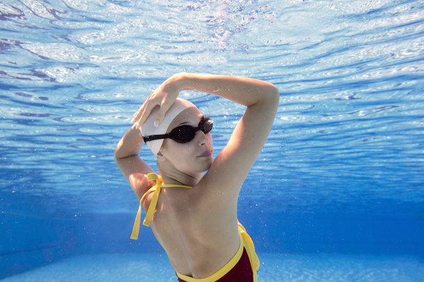 Synchronized swimmer's back - Photo, Image