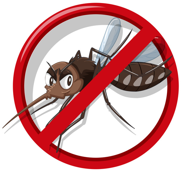 Κουνουπιών ελέγχου σύμβολο σε άσπρο φόντο - Διάνυσμα, εικόνα