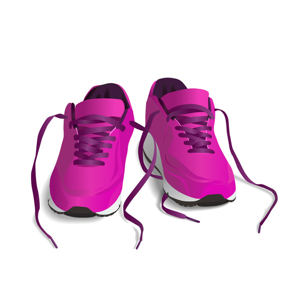 Pink Sport shoes for running vector illustration - Vector, Image