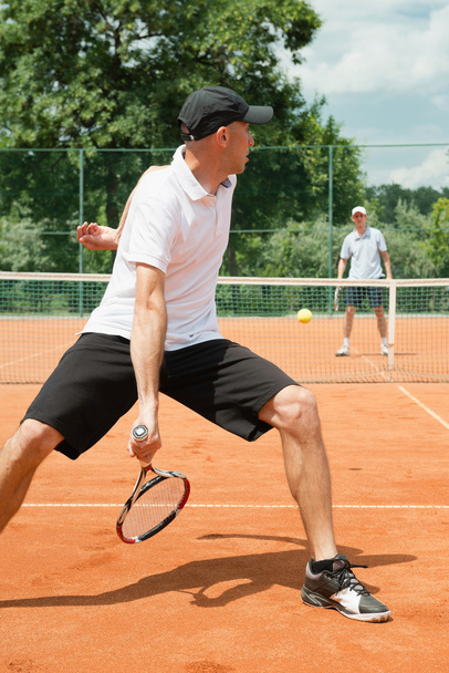 Hot Dog Tennis Trick Schuss - Foto, Bild