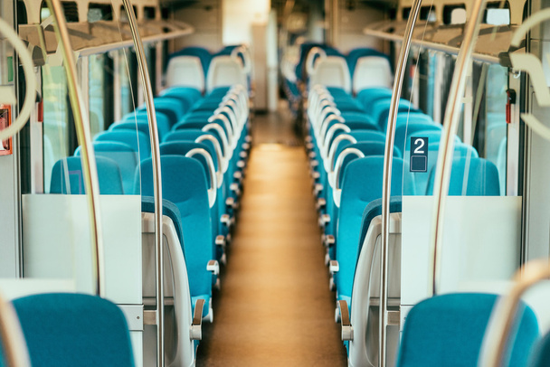 Modern train interior - Photo, Image
