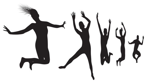 Jumper silhouettes - Vector, Image