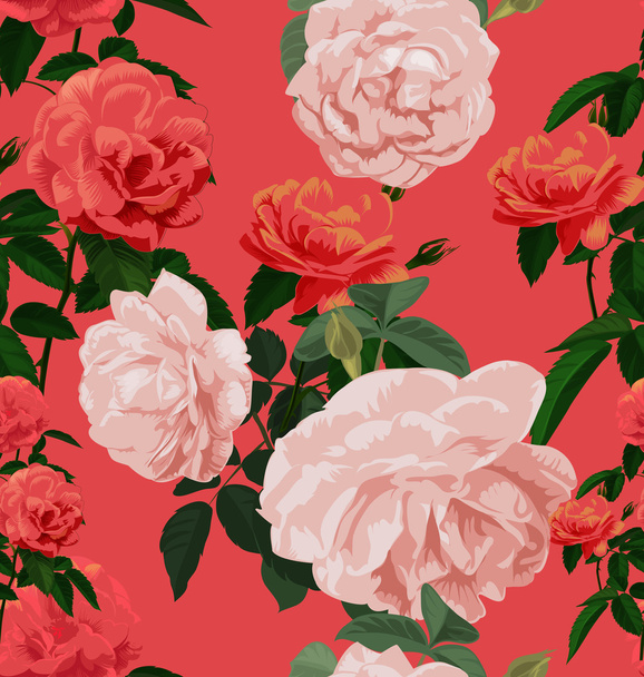 Bezešvý vzorek růže - Vektor, obrázek
