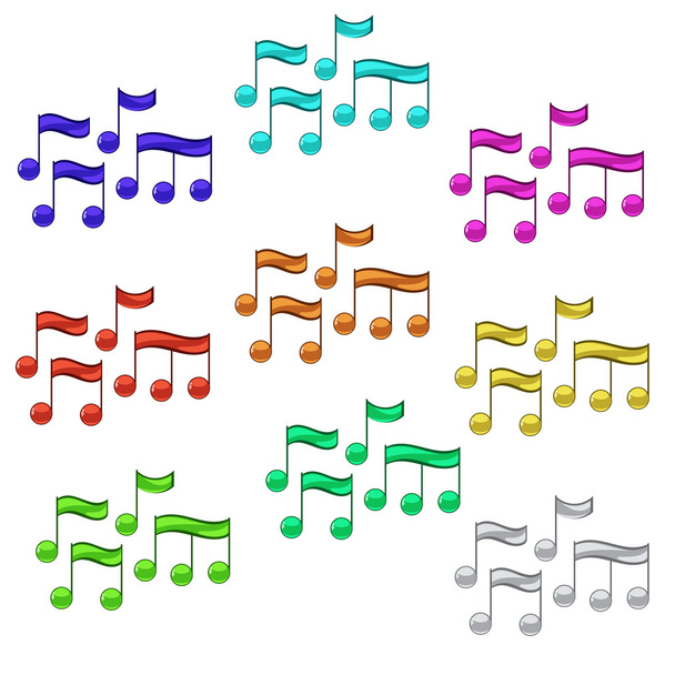 Note sing icon. Musical symbol - Vector, Image