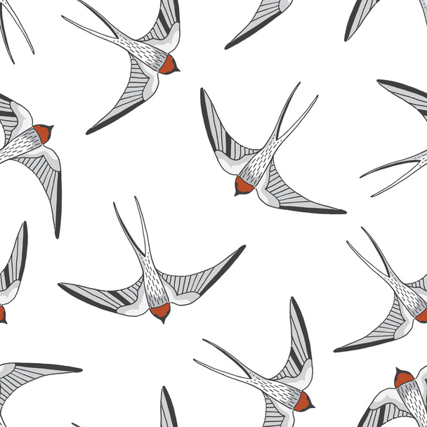 martlet bird color pattern - Vektor, Bild