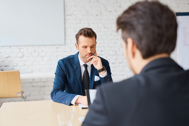 Recruiter and candidate during interview - Photo, image