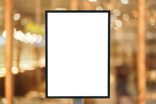 Blank sign with copy space for your text message or content in modern shopping mall. - Photo, Image