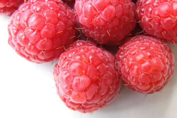 closeup of a bunch of red raspberries  - Photo, Image