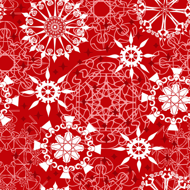 naadloze abstracte rode patroon. - Vector, afbeelding