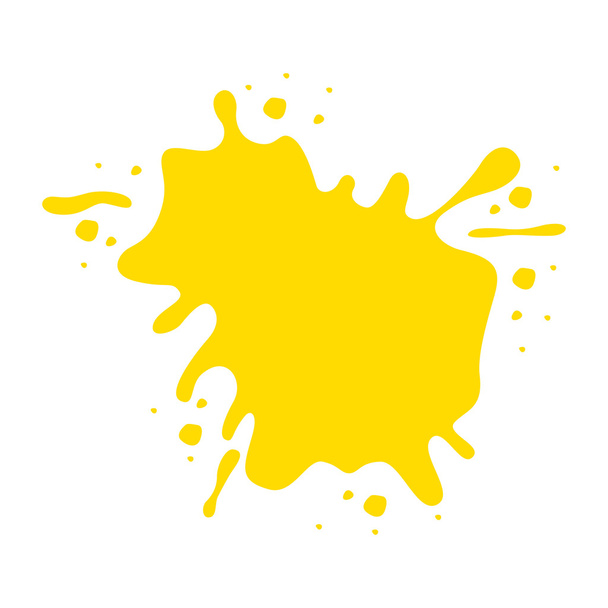 tache de peinture jaune - Vecteur, image