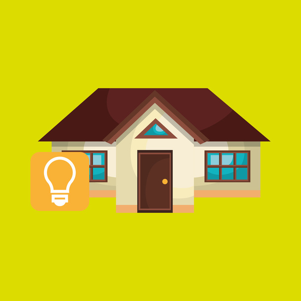 smart home with  bulb  - Vector, Image