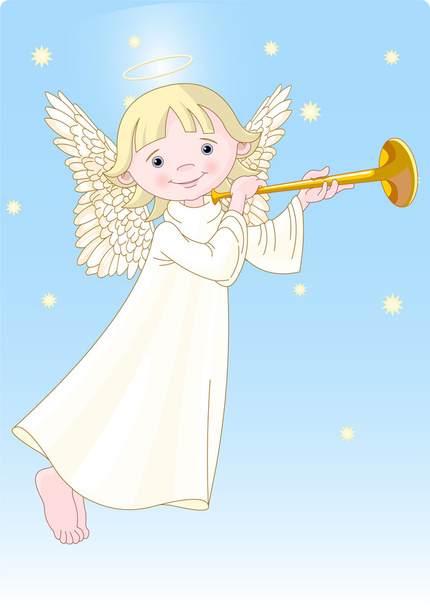 Angel with Horn - Vektor, obrázek