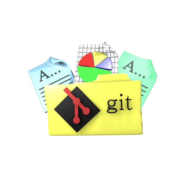 Git バージョン管理ツール フォルダー。3 d レンダリング - 写真・画像