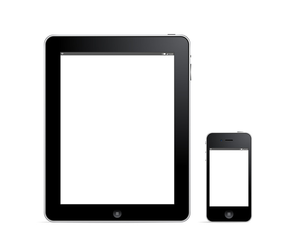 Tablet und Handy - Vektor, Bild