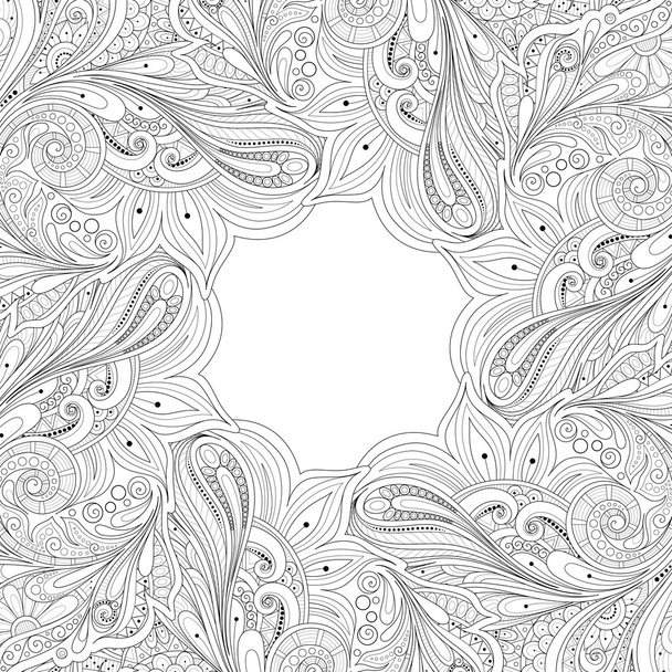 Monochrome Floral Background - Vektor, Bild