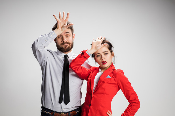 The business man and woman with star fever - Fotoğraf, Görsel