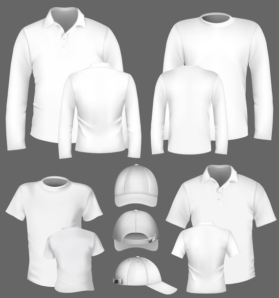 Vector t-shirt, polo shirt and sweatshirt design template. - Vector, Image