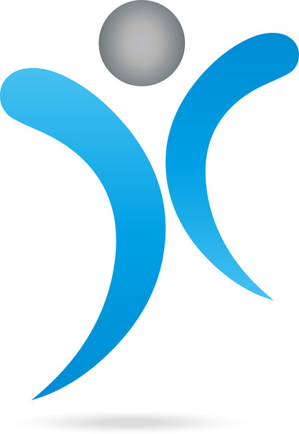 Logotipo, Mensch, Fitness, Gesundheit
 - Vector, Imagen