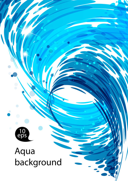 Stromend water, abstracte blauwe achtergrond - Vector, afbeelding