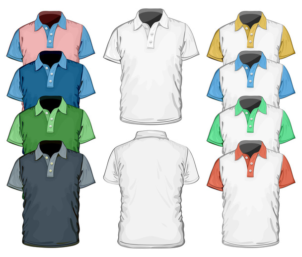 Men's polo-shirt design template. - ベクター画像